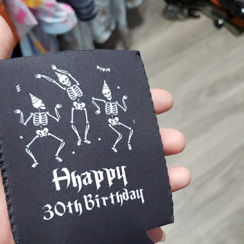 Black Skeleton Party Can Cooler